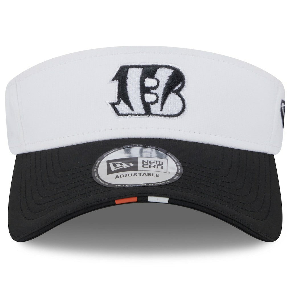 Cincinnati Bengals New Era 2025 NFL Training Camp Adjustable Visor White/Black - NFL