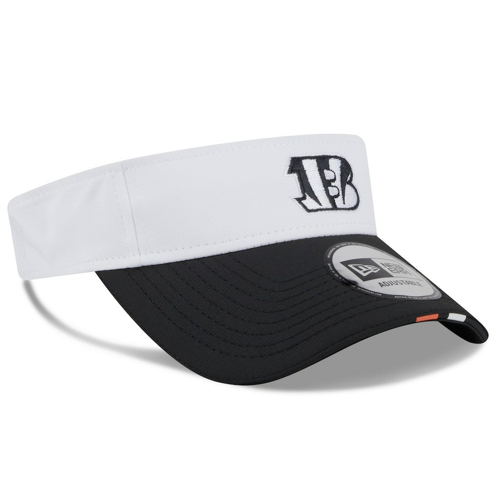 Cincinnati Bengals New Era 2025 NFL Training Camp Adjustable Visor White/Black - NFL