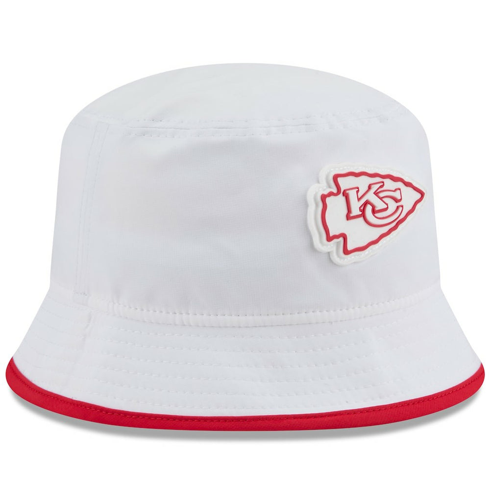 Kansas City Chiefs New Era 2025 NFL Training Camp Stretch Bucket Hat White - NFL