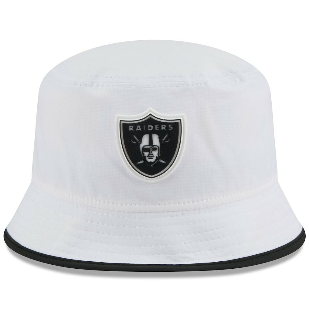 Las Vegas Raiders New Era 2025 NFL Training Camp Stretch Bucket Hat White - NFL