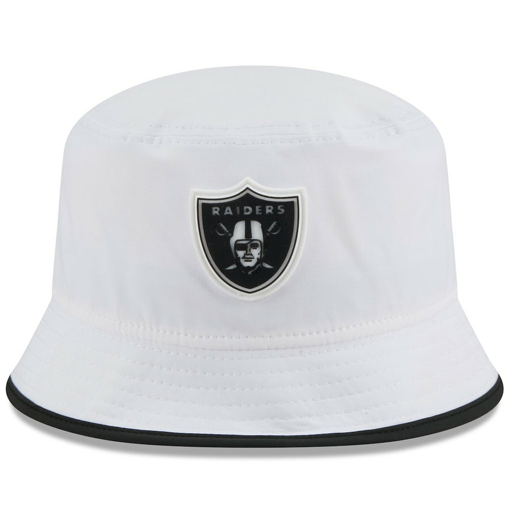 Las Vegas Raiders New Era 2025 NFL Training Camp Stretch Bucket Hat White - NFL