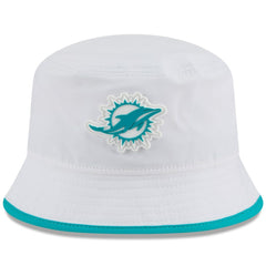 Miami Dolphins New Era 2025 NFL Training Camp Stretch Bucket Hat White - NFL