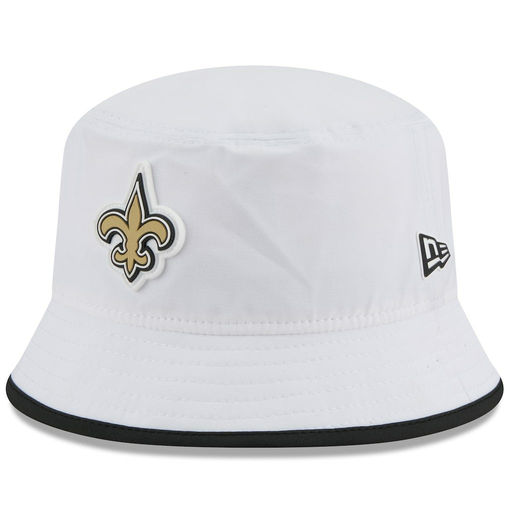 New Orleans Saints New Era 2025 NFL Training Camp Stretch Bucket Hat White - NFL