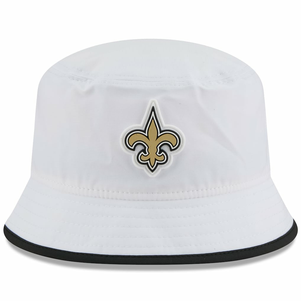 New Orleans Saints New Era 2025 NFL Training Camp Stretch Bucket Hat White - NFL