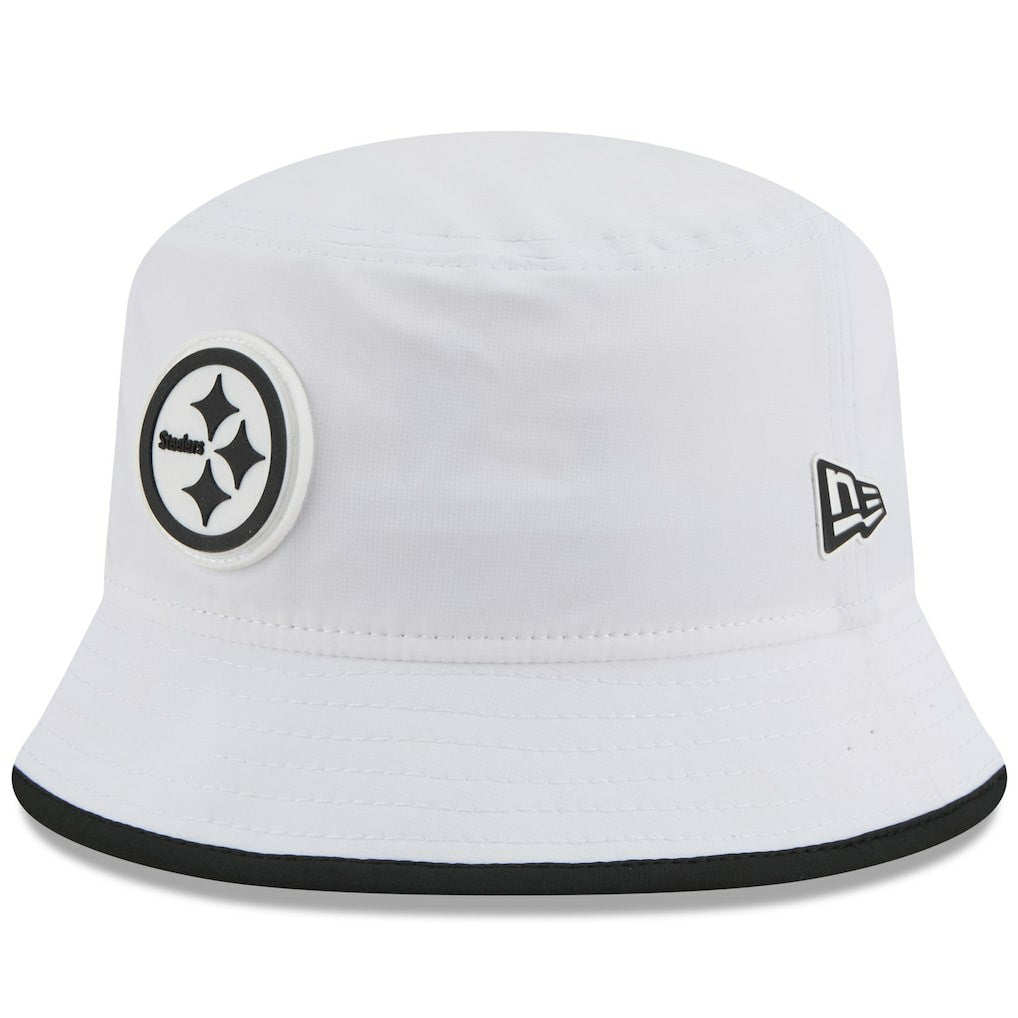 Pittsburgh Steelers New Era 2025 NFL Training Camp Stretch Bucket Hat White - NFL