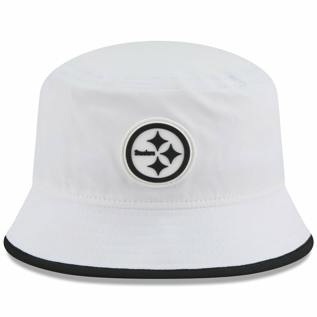 Pittsburgh Steelers New Era 2025 NFL Training Camp Stretch Bucket Hat White - NFL