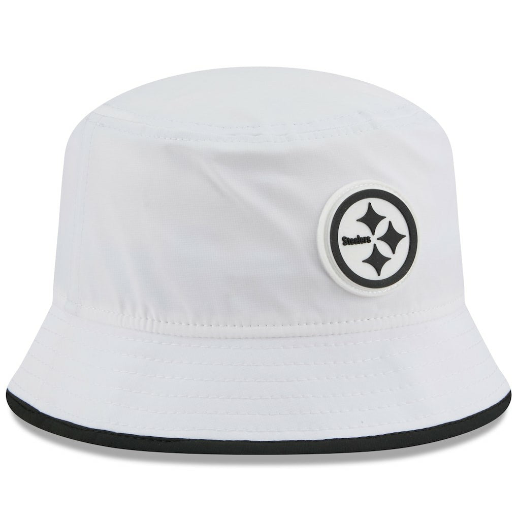 Pittsburgh Steelers New Era 2025 NFL Training Camp Stretch Bucket Hat White - NFL