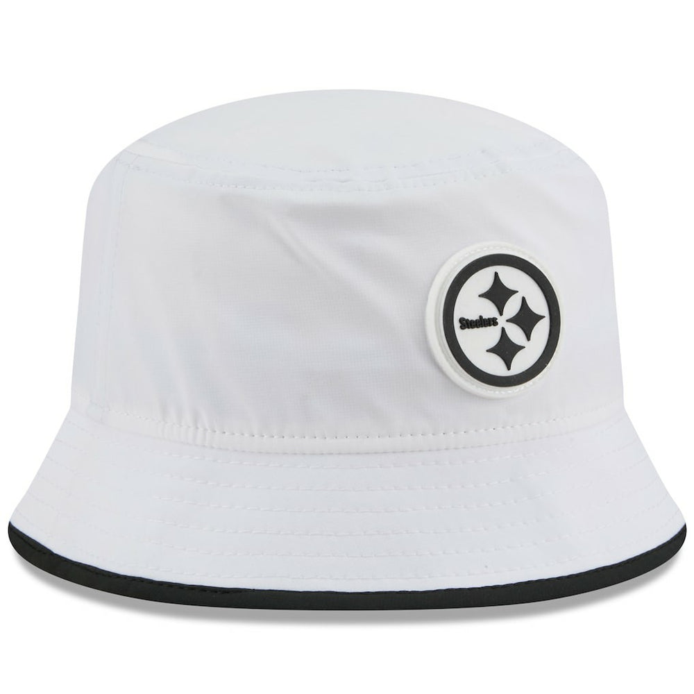 Pittsburgh Steelers New Era 2025 NFL Training Camp Stretch Bucket Hat White - NFL