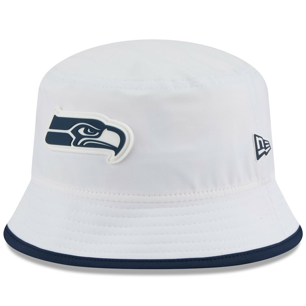 Seattle Seahawks New Era 2025 NFL Training Camp Stretch Bucket Hat White - NFL