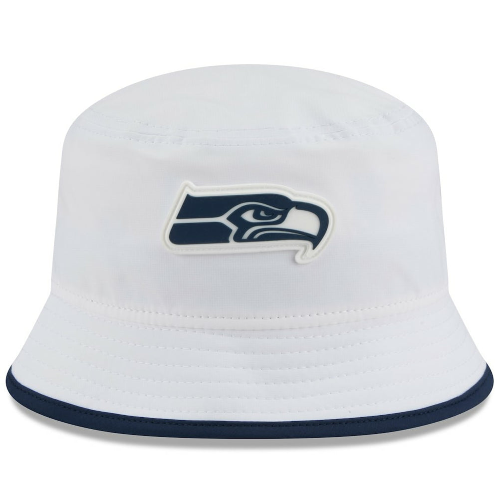 Seattle Seahawks New Era 2025 NFL Training Camp Stretch Bucket Hat White - NFL