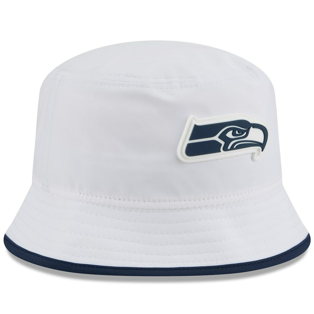 Seattle Seahawks New Era 2025 NFL Training Camp Stretch Bucket Hat White - NFL