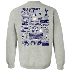 Tottenham Hotspur Vive La Fete Women's Impressions Artwork Pullover Sweatshirt - Gray
