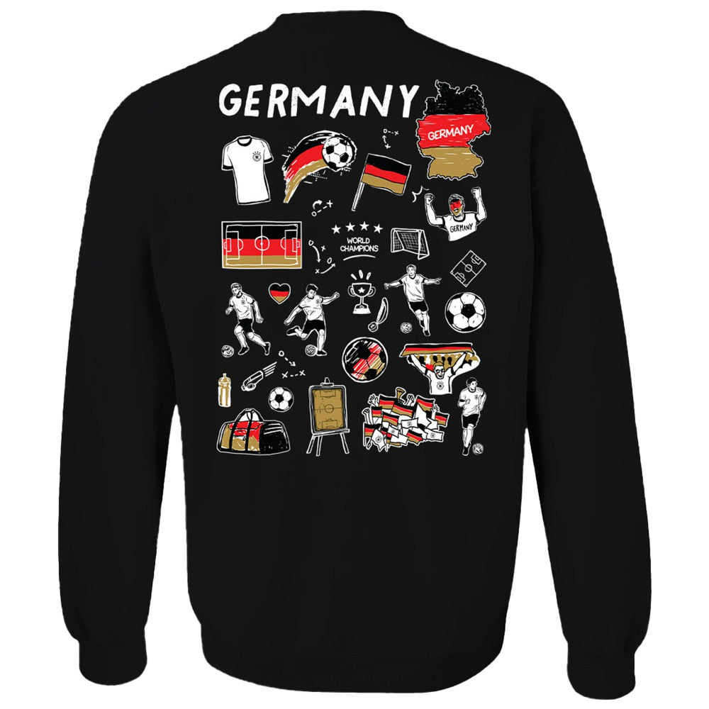 Germany National Team Vive La Fete Women's Impressions Artwork Pullover Sweatshirt - Black