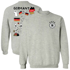 Germany National Team Vive La Fete Women's Impressions Artwork Pullover Sweatshirt - Gray