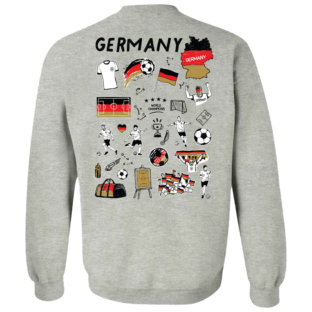 Germany National Team Vive La Fete Women's Impressions Artwork Pullover Sweatshirt - Gray