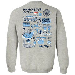 Manchester City Vive La Fete Women's Impressions Artwork Pullover Sweatshirt - Gray