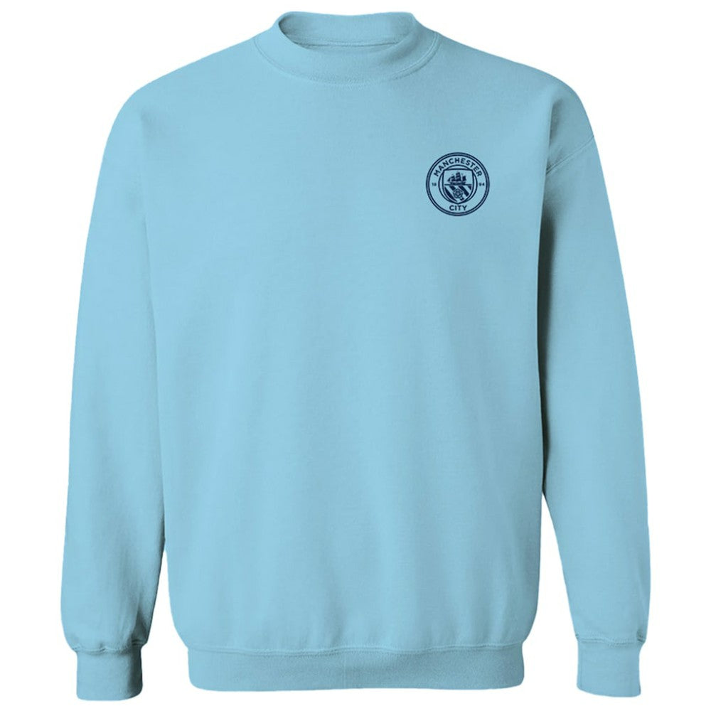 Manchester City Vive La Fete Women's Impressions Artwork Pullover Sweatshirt - Sky Blue