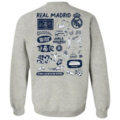Real Madrid Vive La Fete Women's Impressions Artwork Pullover Sweatshirt - Gray