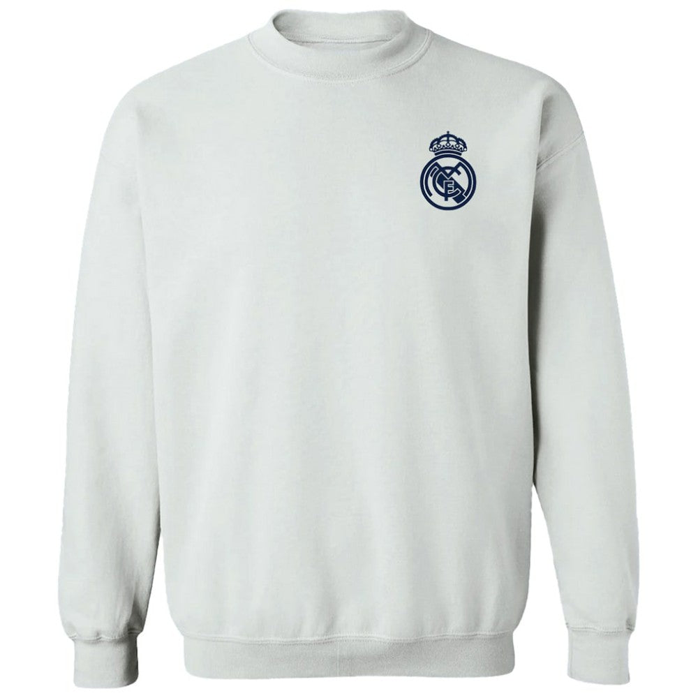 Real Madrid Vive La Fete Women's Impressions Artwork Pullover Sweatshirt - White