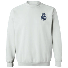 Real Madrid Vive La Fete Women's Impressions Artwork Pullover Sweatshirt - White