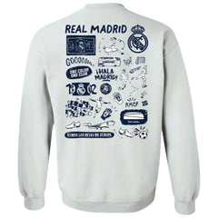 Real Madrid Vive La Fete Women's Impressions Artwork Pullover Sweatshirt - White