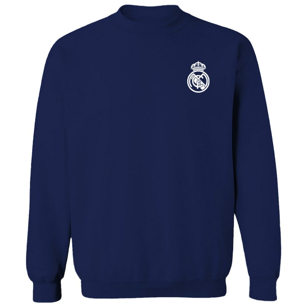 Real Madrid Vive La Fete Women's Impressions Artwork Pullover Sweatshirt - Navy