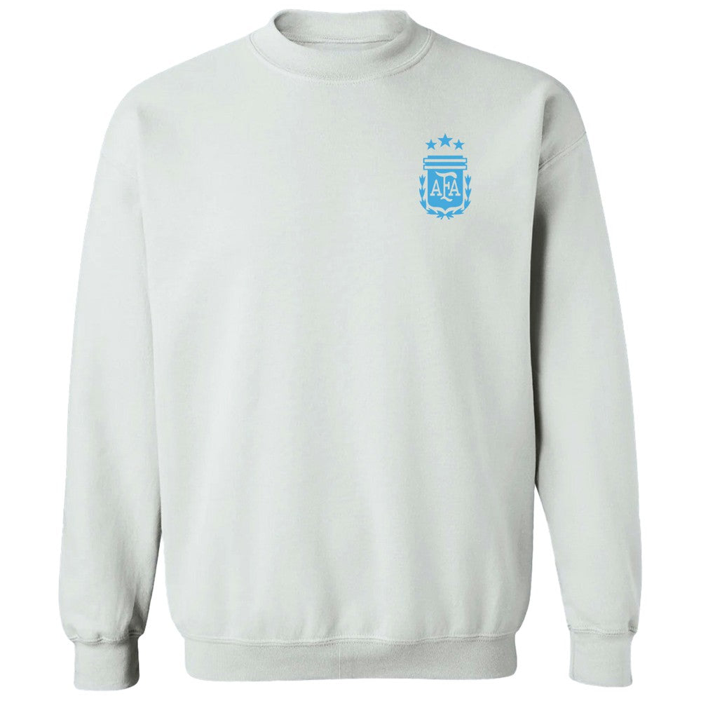 Argentina National Team Vive La Fete Women's Impressions Artwork Pullover Sweatshirt - White