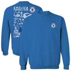 Chelsea Vive La Fete Women's Impressions Artwork Pullover Sweatshirt - Blue