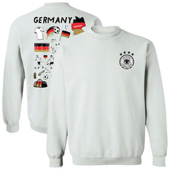Germany National Team Vive La Fete Women's Impressions Artwork Pullover Sweatshirt - White