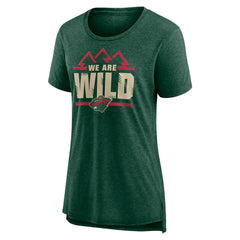 Minnesota Wild - Women's Shout Out Tri-Blend T-Shirt Green