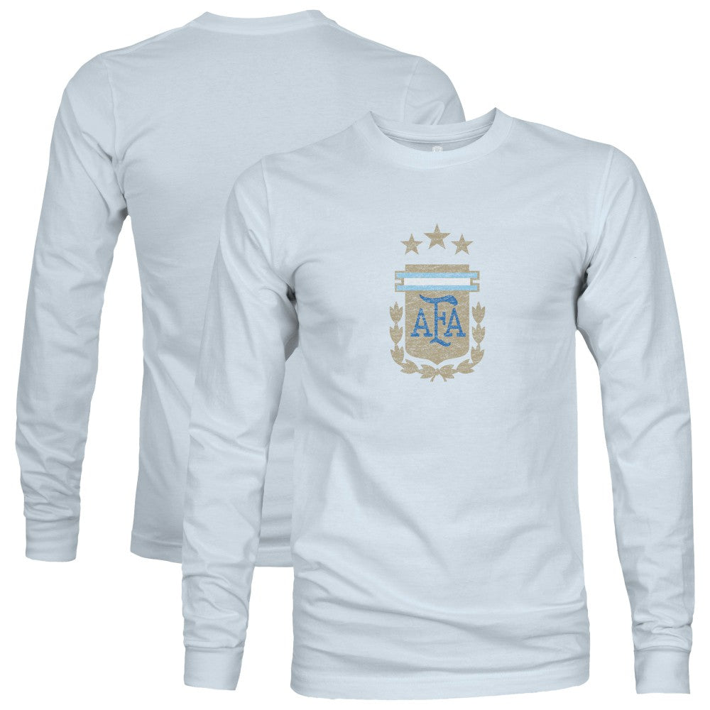 Argentina National Team 1863FC Color Badge Long Sleeve T-Shirts - Light Blue