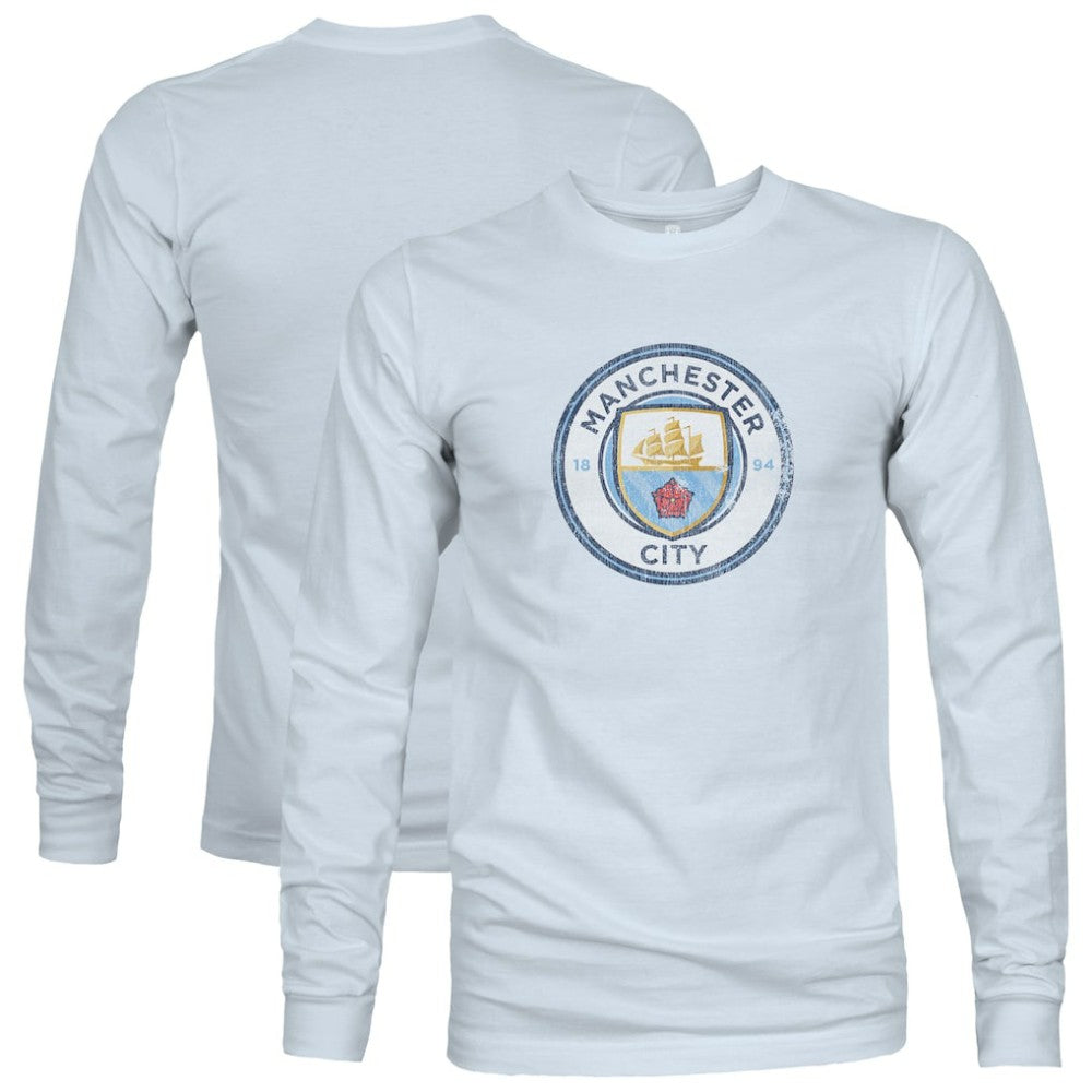 Manchester City 1863FC Color Badge Long Sleeve T-Shirts - Light Blue