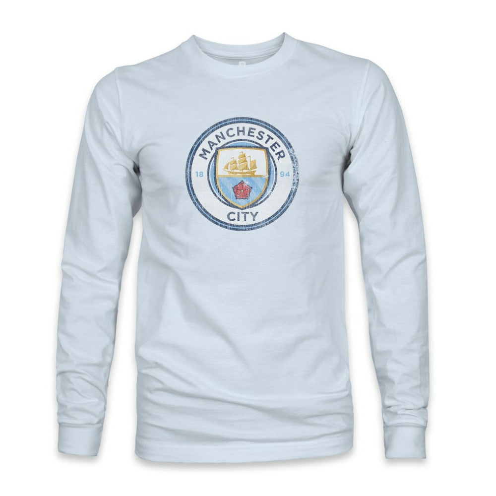 Manchester City 1863FC Color Badge Long Sleeve T-Shirts - Light Blue