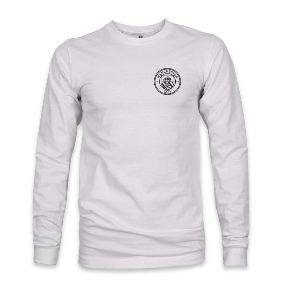 Manchester City 1863FC Back Team Arch Long Sleeve T-Shirts - Gray