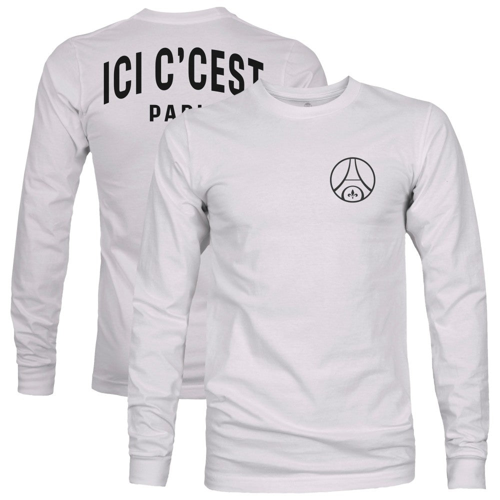 Paris Saint-Germain 1863FC Back Team Arch Long Sleeve T-Shirts - Gray