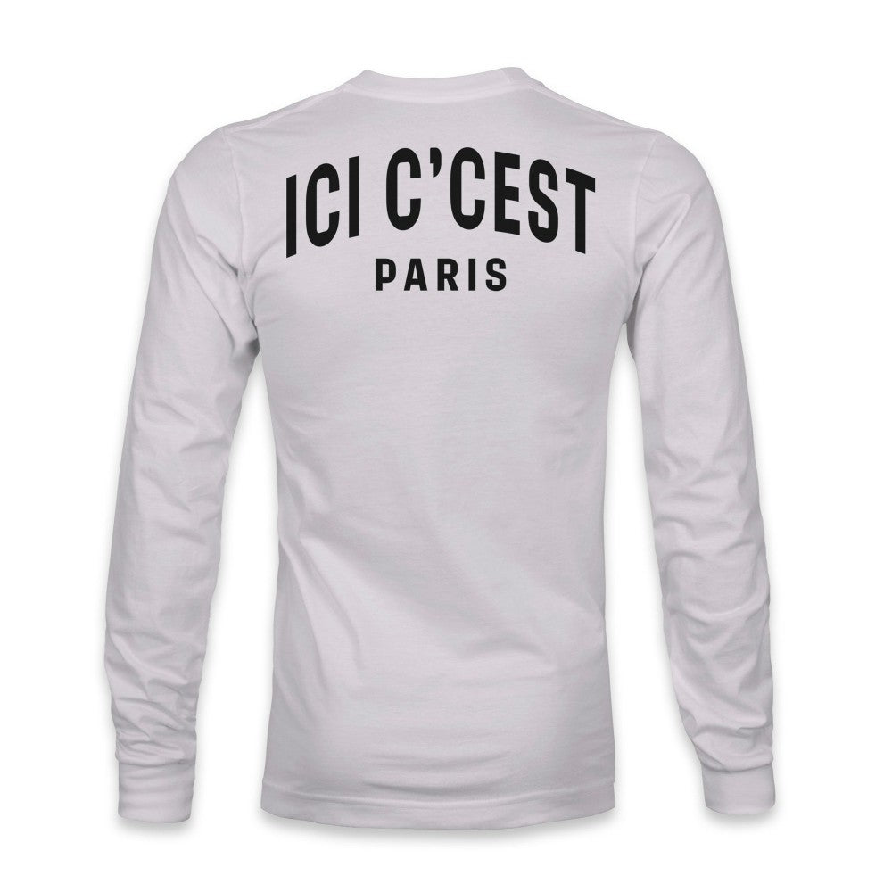 Paris Saint-Germain 1863FC Back Team Arch Long Sleeve T-Shirts - Gray