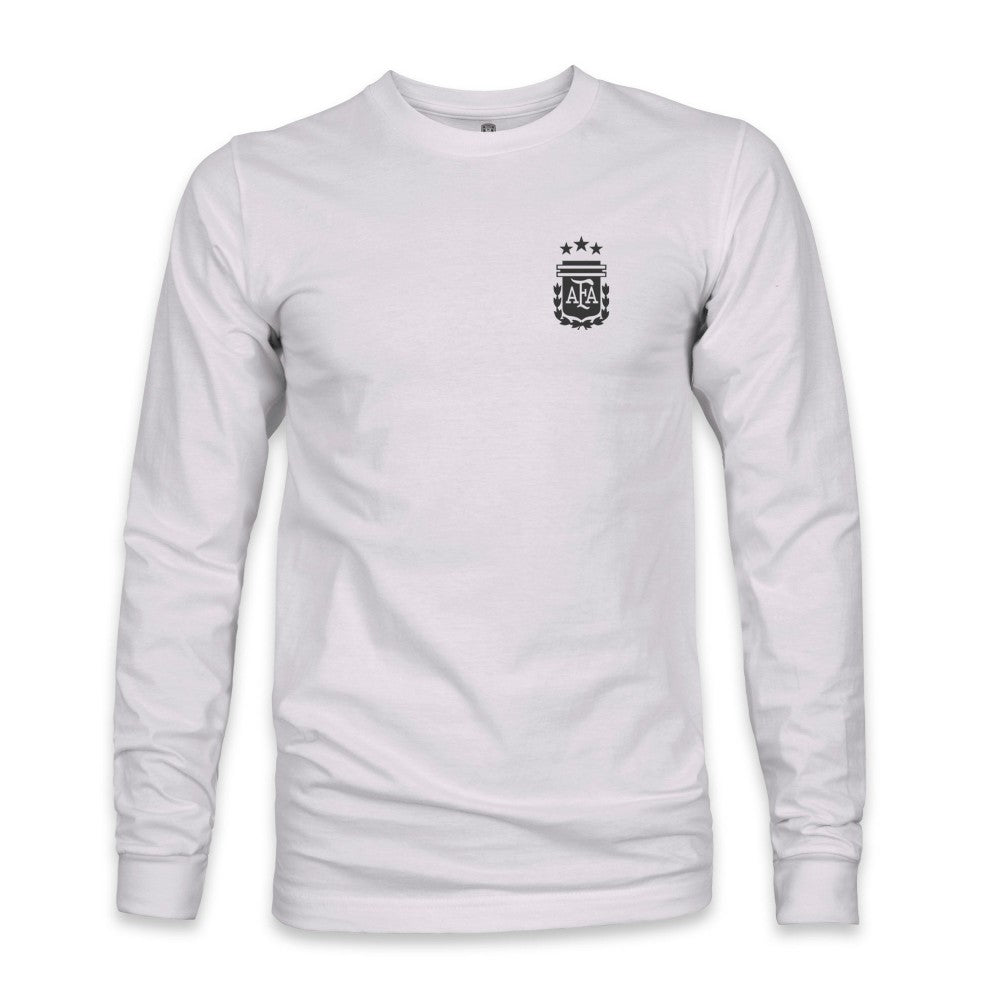 Argentina National Team 1863FC Back Team Arch Long Sleeve T-Shirts - Gray