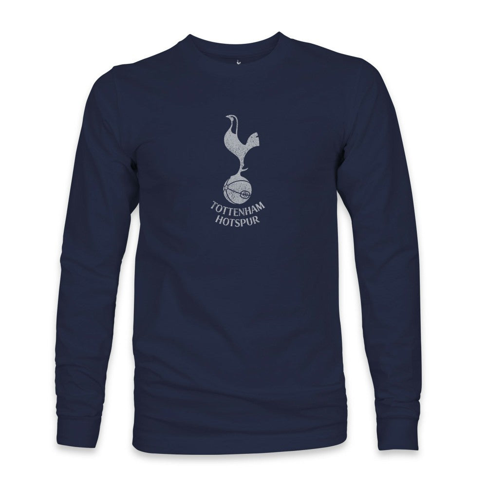 Tottenham Hotspur 1863FC Mono Badge Long Sleeve T-Shirts - Navy