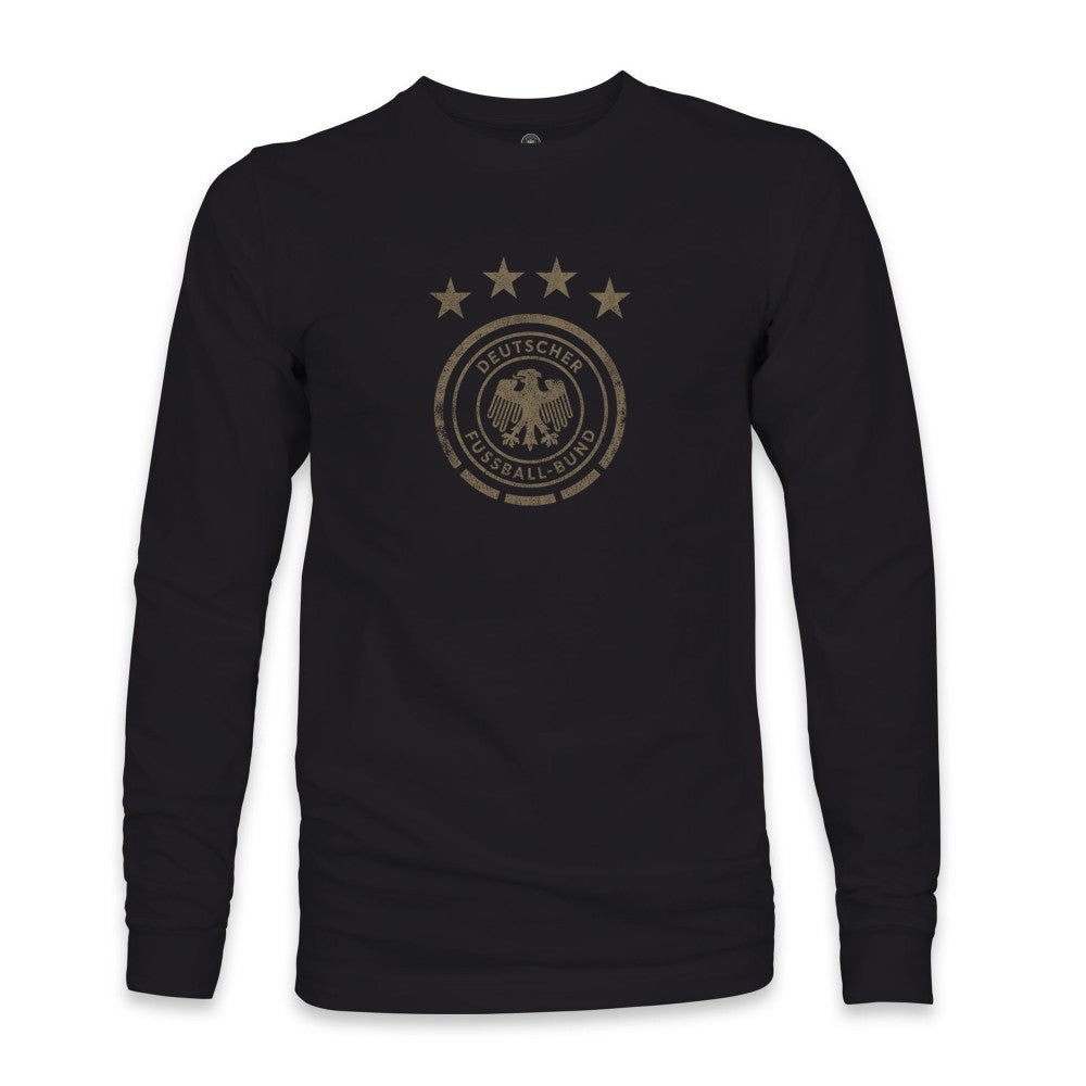 Germany National Team 1863FC Mono Badge Long Sleeve T-Shirts - Black