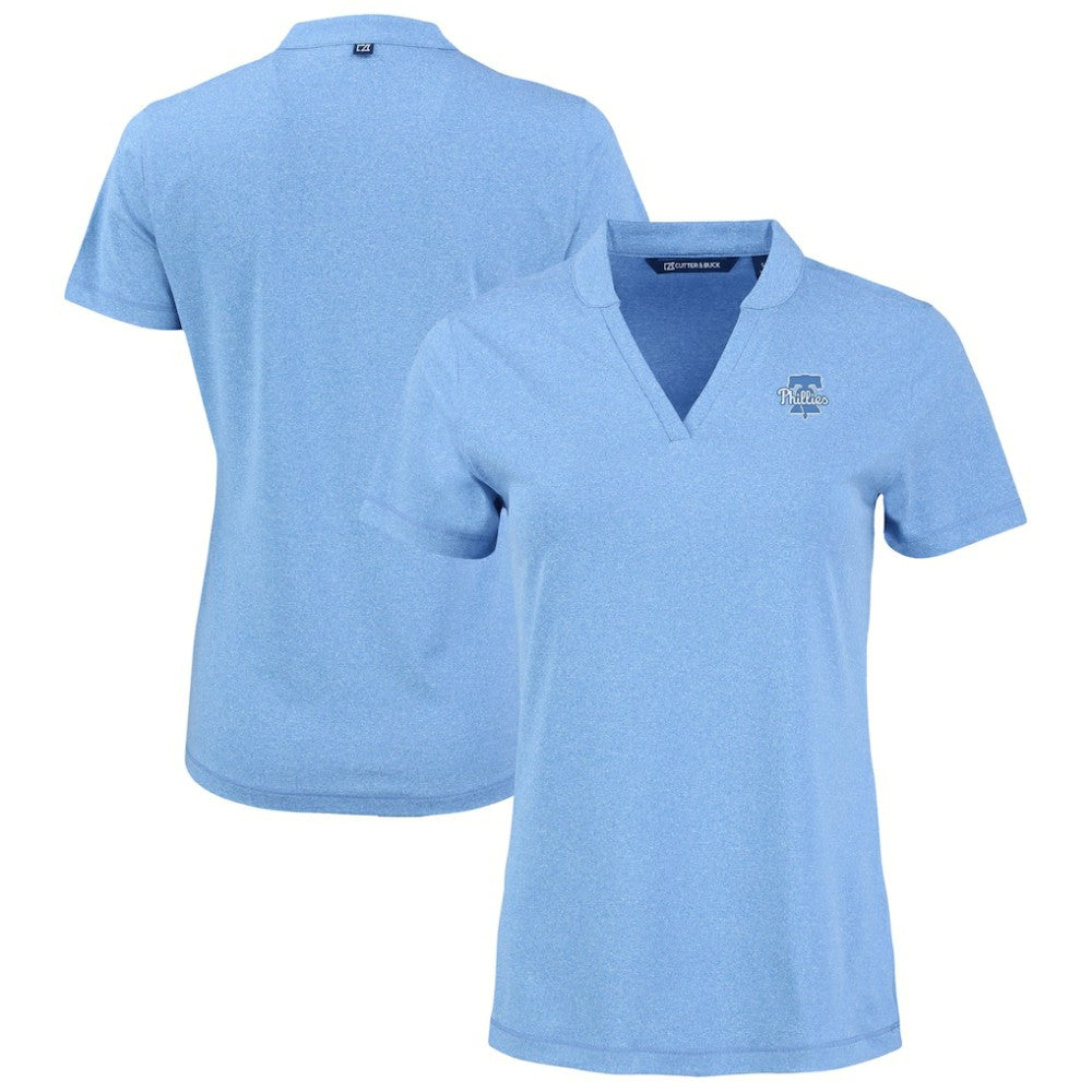 Philadelphia Phillies Cutter & Buck Forge Heathered Stretch Blade Top Online