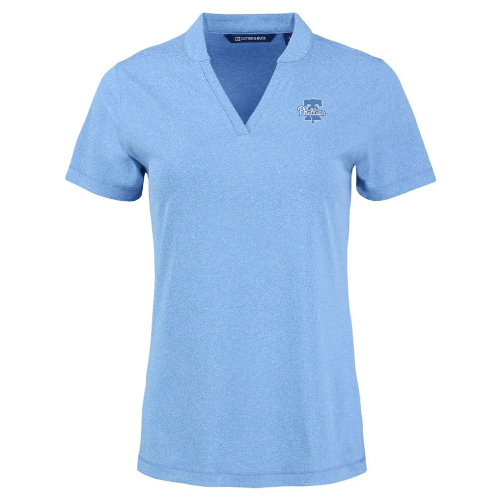 Philadelphia Phillies Cutter & Buck Forge Heathered Stretch Blade Top Online