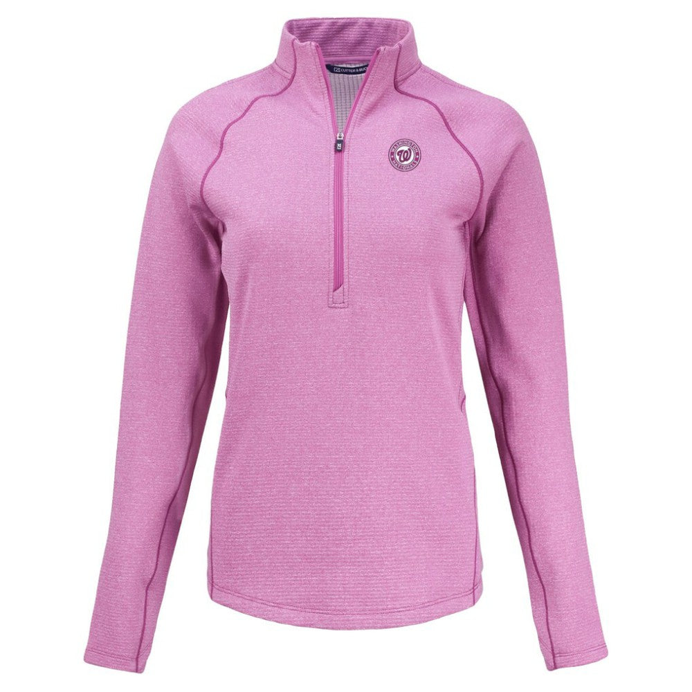 Washington Nationals Cutter & Buck Women's Peshastin Eco Fleece Recycled Half-Zip Jacket Online