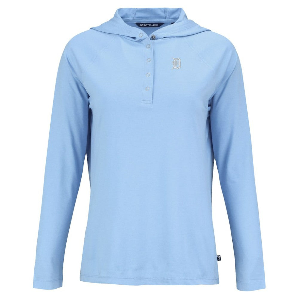 Detroit Tigers Cutter & Buck Women's Coastline Epic Comfort Eco Recycled Long Sleeve Hoodie T-Shirt Sale