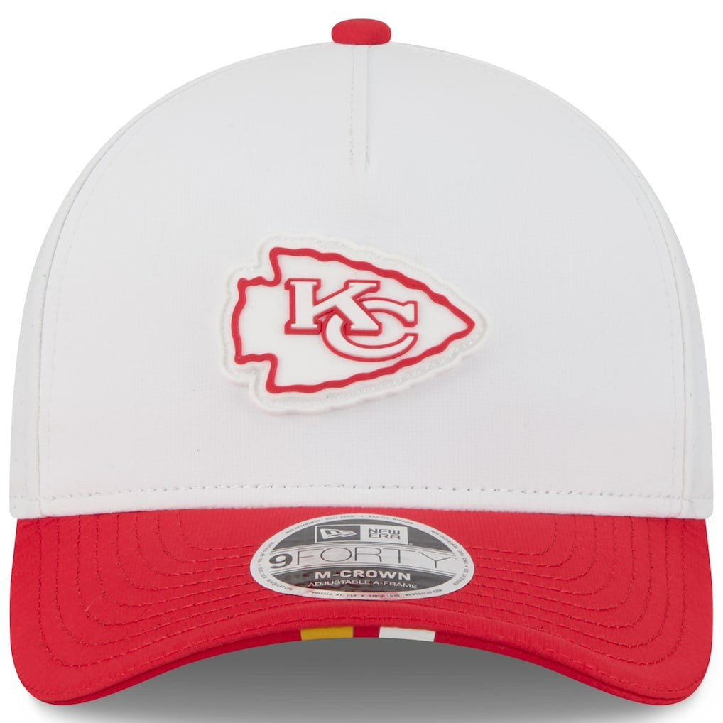 Kansas City Chiefs New Era Youth 2025 NFL Training Camp A-Frame 9FORTY Adjustable Hat White/Red - NFL