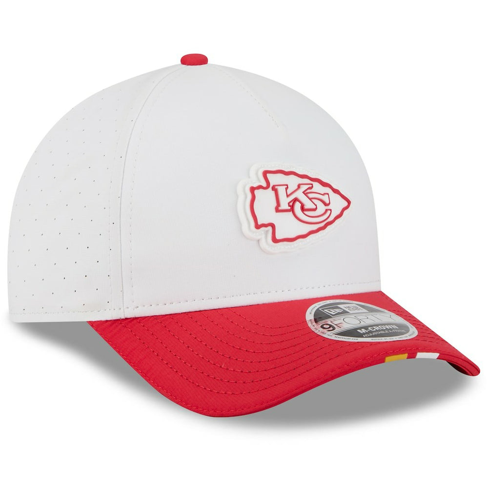 Kansas City Chiefs New Era Youth 2025 NFL Training Camp A-Frame 9FORTY Adjustable Hat White/Red - NFL