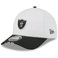 Las Vegas Raiders New Era Youth 2025 NFL Training Camp A-Frame 9FORTY Adjustable Hat White/Black - NFL