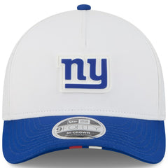 New York Giants New Era Youth 2025 NFL Training Camp A-Frame 9FORTY Adjustable Hat White/Royal - NFL