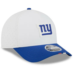 New York Giants New Era Youth 2025 NFL Training Camp A-Frame 9FORTY Adjustable Hat White/Royal - NFL