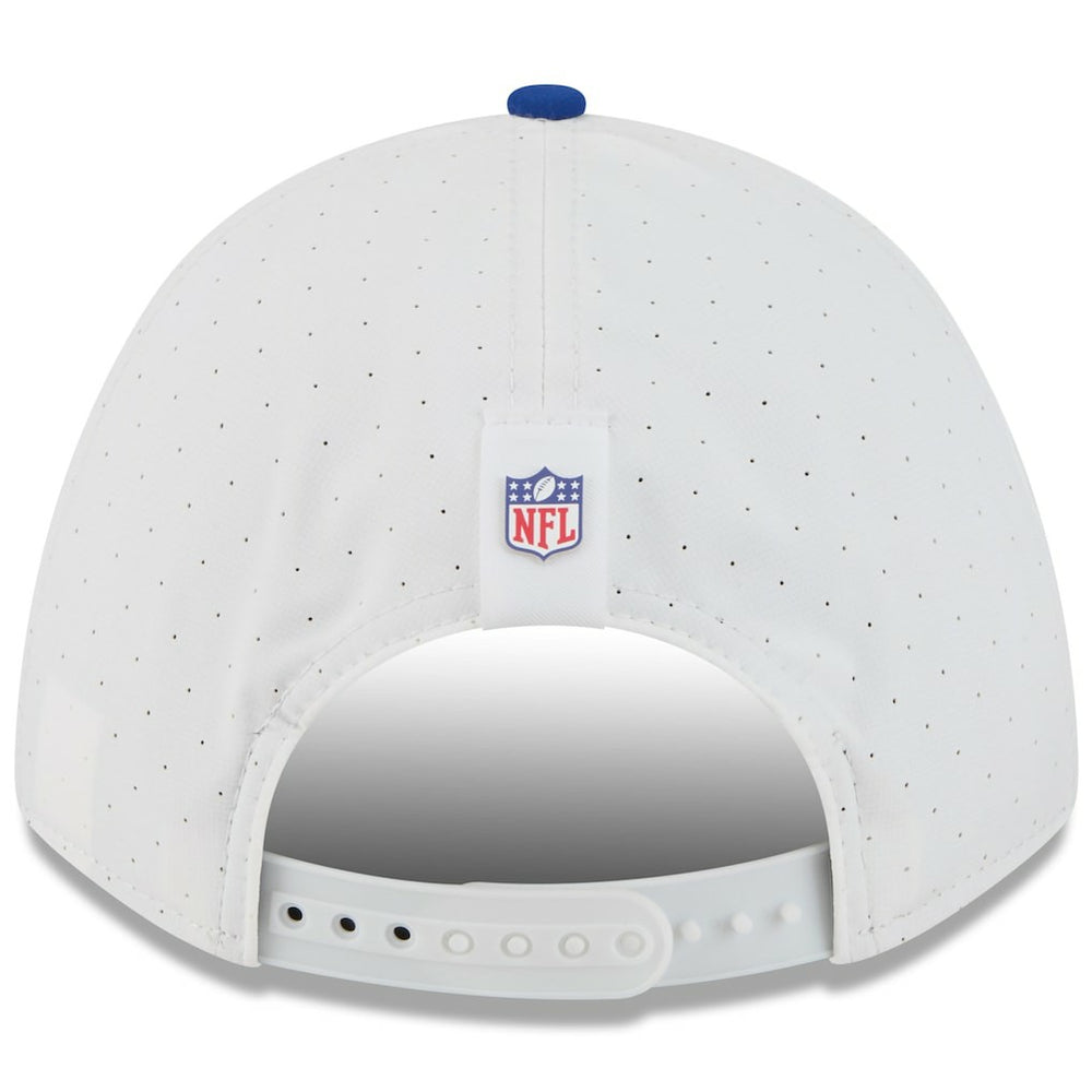 New York Giants New Era Youth 2025 NFL Training Camp A-Frame 9FORTY Adjustable Hat White/Royal - NFL