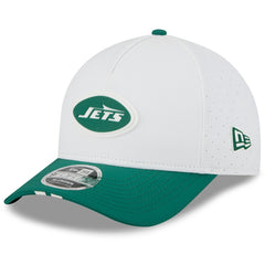 New York Jets New Era Youth 2025 NFL Training Camp A-Frame 9FORTY Adjustable Hat White/Green - NFL